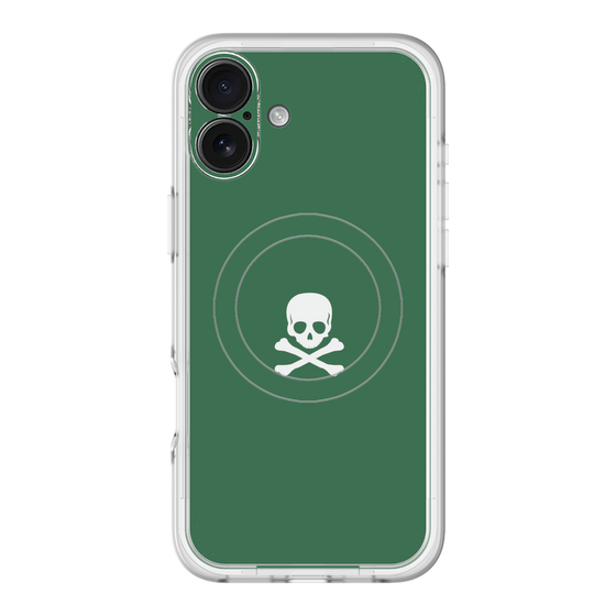 スリムプロテクションプレミアムケース with MagSafe［ スカル - Green ］