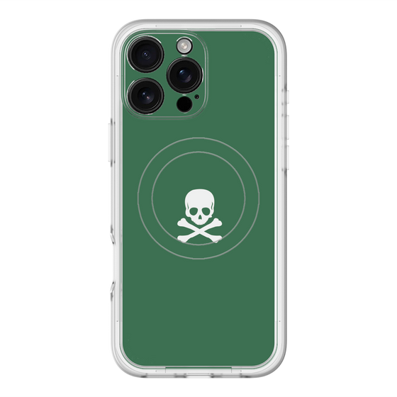 スリムプロテクションプレミアムケース with MagSafe［ スカル - Green ］