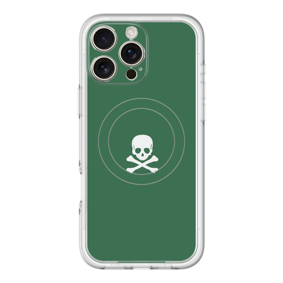 スリムプロテクションプレミアムケース with MagSafe［ スカル - Green ］
