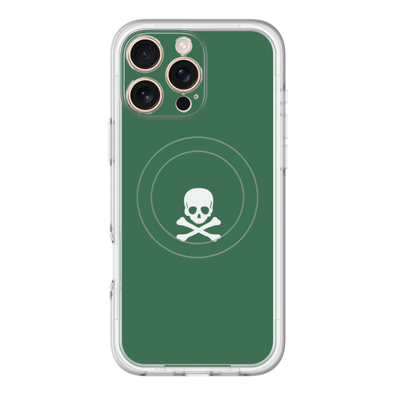 スリムプロテクションプレミアムケース with MagSafe［ スカル - Green ］