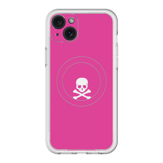 スリムプロテクションプレミアムケース with MagSafe［ スカル - Pink ］