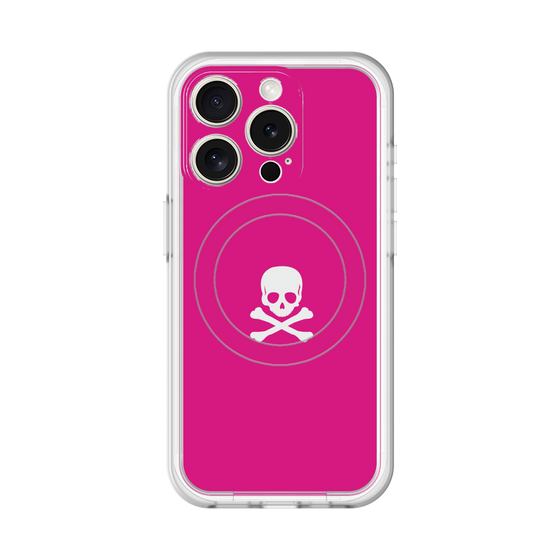 スリムプロテクションプレミアムケース with MagSafe［ スカル - Pink ］