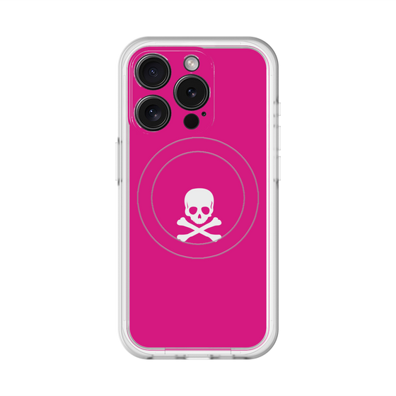 スリムプロテクションプレミアムケース with MagSafe［ スカル - Pink ］
