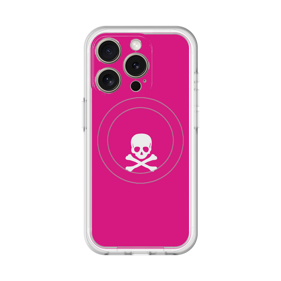 スリムプロテクションプレミアムケース with MagSafe［ スカル - Pink ］