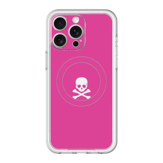 スリムプロテクションプレミアムケース with MagSafe［ スカル - Pink ］