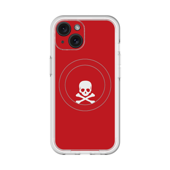 スリムプロテクションプレミアムケース with MagSafe［ スカル - Red ］
