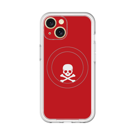 スリムプロテクションプレミアムケース with MagSafe［ スカル - Red ］