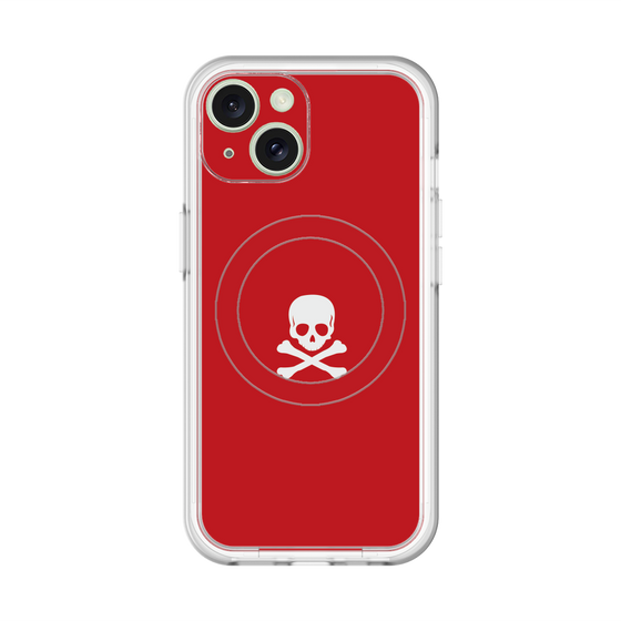 スリムプロテクションプレミアムケース with MagSafe［ スカル - Red ］