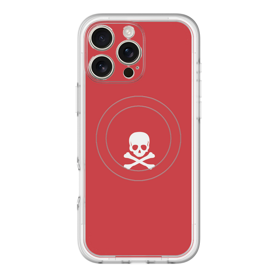 スリムプロテクションプレミアムケース with MagSafe［ スカル - Red ］