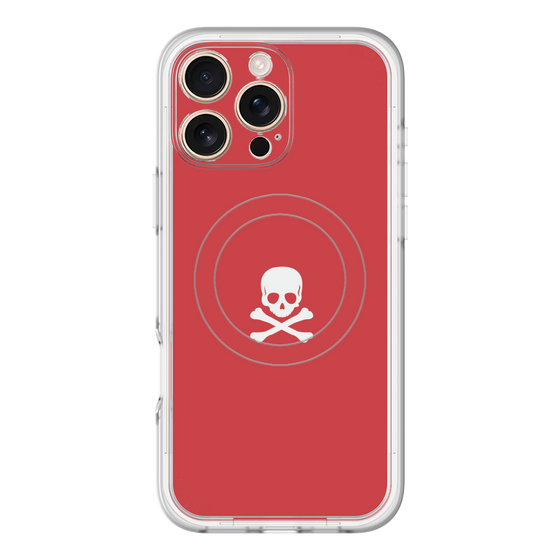 スリムプロテクションプレミアムケース with MagSafe［ スカル - Red ］