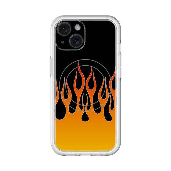 スリムプロテクションプレミアムケース with MagSafe［ 炎 - Orange ］