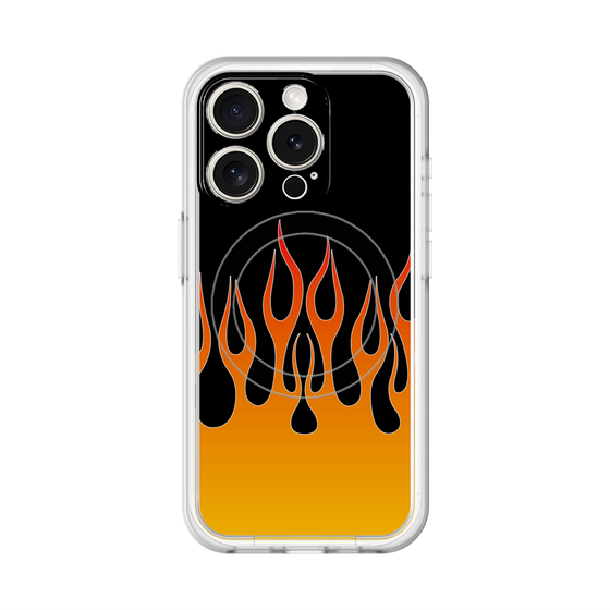 スリムプロテクションプレミアムケース with MagSafe［ 炎 - Orange ］
