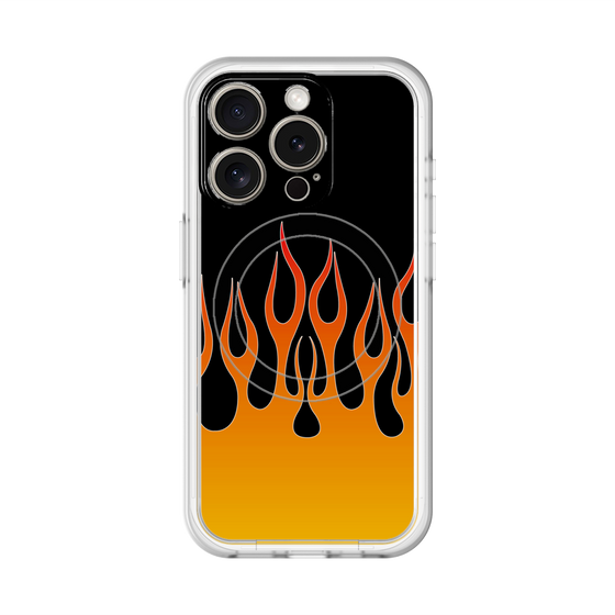 スリムプロテクションプレミアムケース with MagSafe［ 炎 - Orange ］