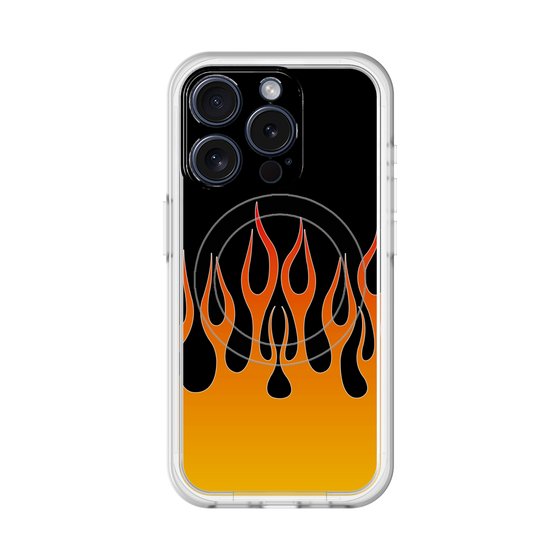 スリムプロテクションプレミアムケース with MagSafe［ 炎 - Orange ］