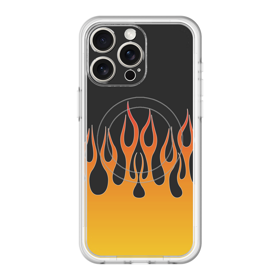 スリムプロテクションプレミアムケース with MagSafe［ 炎 - Orange ］