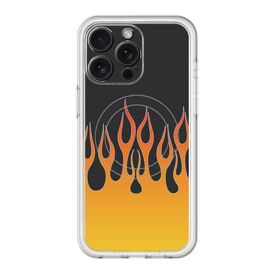 スリムプロテクションプレミアムケース with MagSafe［ 炎 - Orange ］