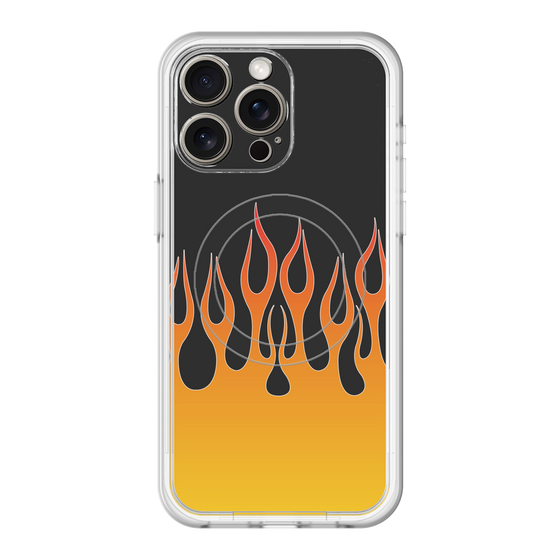 スリムプロテクションプレミアムケース with MagSafe［ 炎 - Orange ］