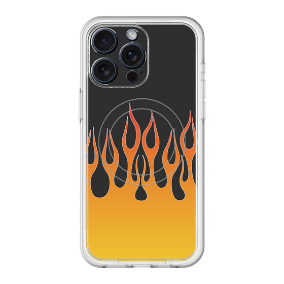 スリムプロテクションプレミアムケース with MagSafe［ 炎 - Orange ］