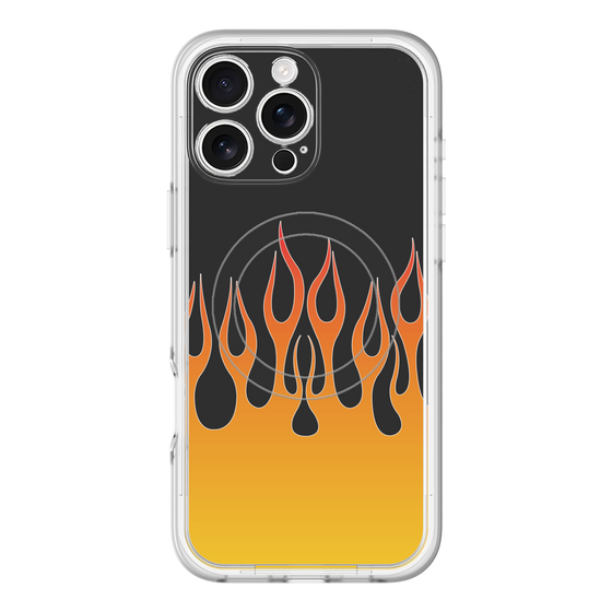 スリムプロテクションプレミアムケース with MagSafe［ 炎 - Orange ］