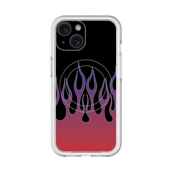 スリムプロテクションプレミアムケース with MagSafe［ 炎 - Red ］