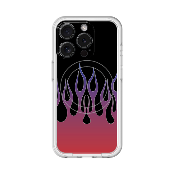 スリムプロテクションプレミアムケース with MagSafe［ 炎 - Red ］