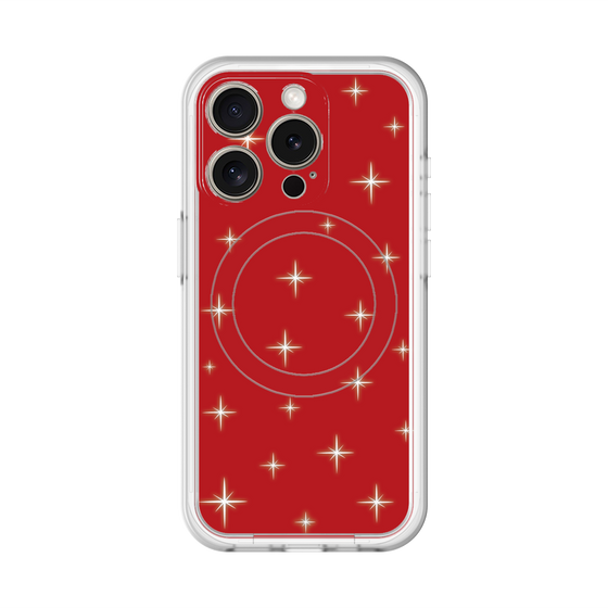 スリムプロテクションプレミアムケース with MagSafe［ Glitter - Red ］