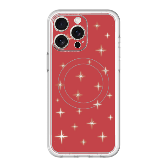 スリムプロテクションプレミアムケース with MagSafe［ Glitter - Red ］