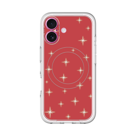 スリムプロテクションプレミアムケース with MagSafe［ Glitter - Red ］