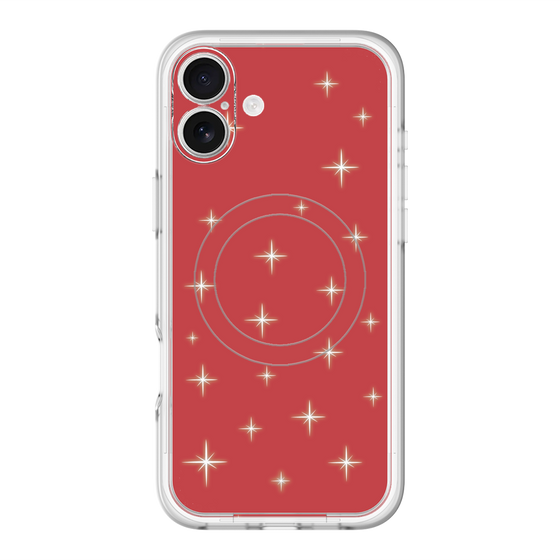 スリムプロテクションプレミアムケース with MagSafe［ Glitter - Red ］