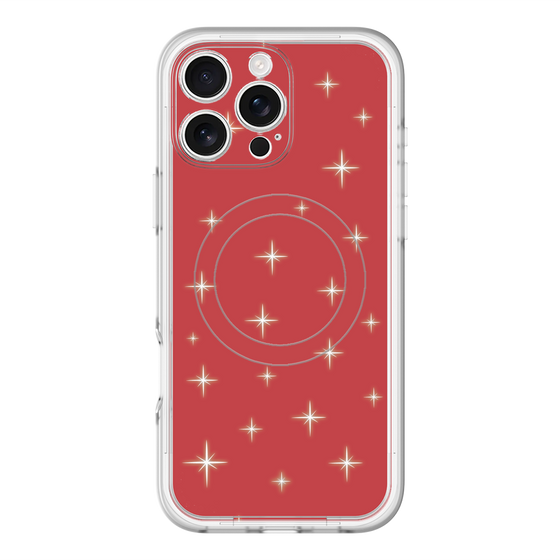 スリムプロテクションプレミアムケース with MagSafe［ Glitter - Red ］