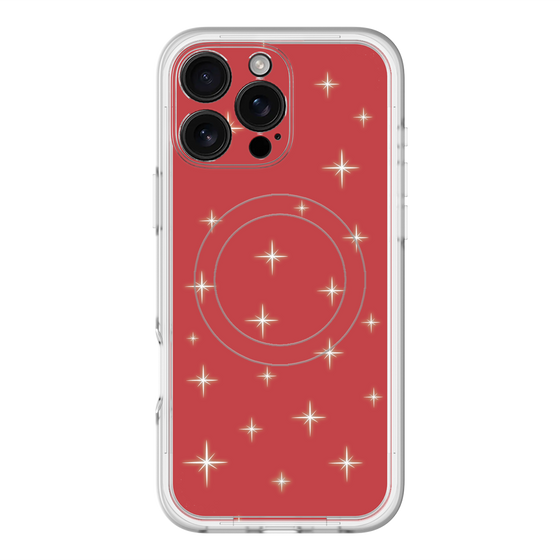 スリムプロテクションプレミアムケース with MagSafe［ Glitter - Red ］