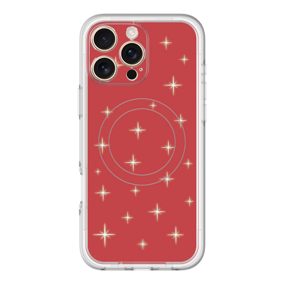 スリムプロテクションプレミアムケース with MagSafe［ Glitter - Red ］