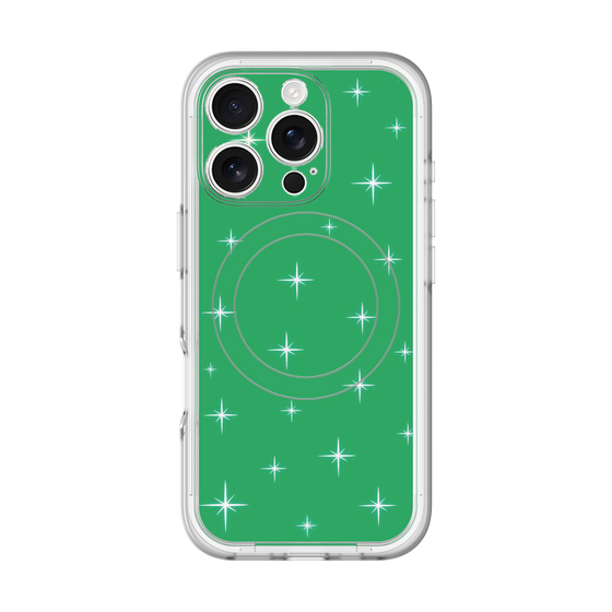 スリムプロテクションプレミアムケース with MagSafe［ Glitter - Green ］