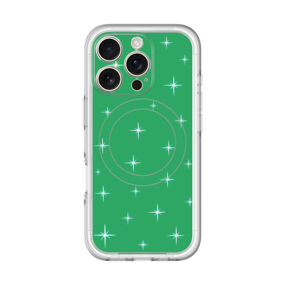 スリムプロテクションプレミアムケース with MagSafe［ Glitter - Green ］