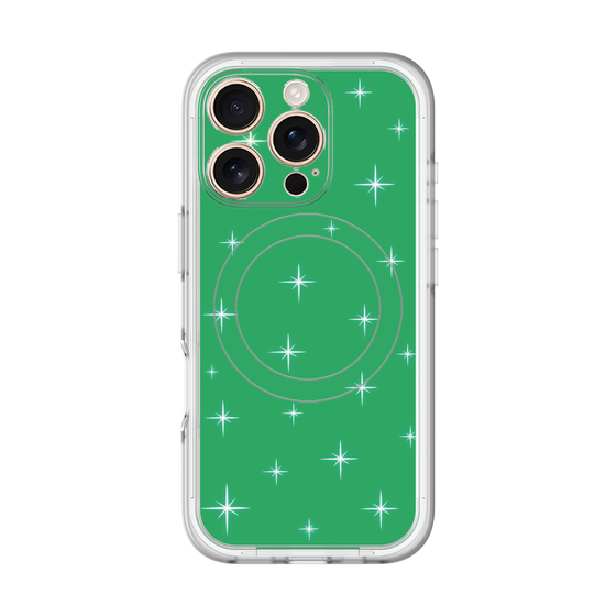 スリムプロテクションプレミアムケース with MagSafe［ Glitter - Green ］