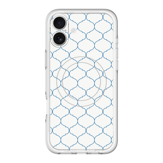 スリムプロテクションプレミアムケース with MagSafe［ Moroccan1 -Blue ］