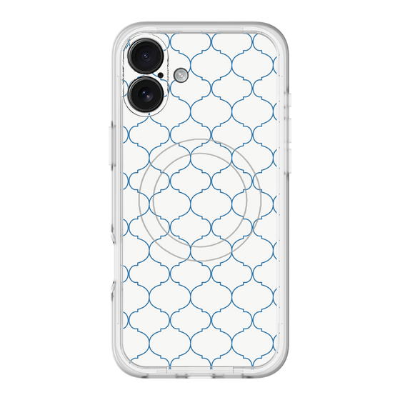 スリムプロテクションプレミアムケース with MagSafe［ Moroccan1 -Blue ］
