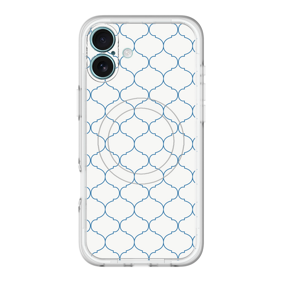 スリムプロテクションプレミアムケース with MagSafe［ Moroccan1 -Blue ］