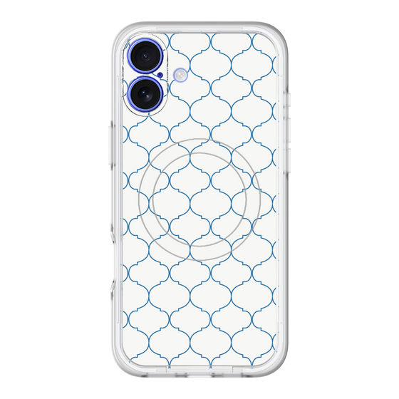 スリムプロテクションプレミアムケース with MagSafe［ Moroccan1 -Blue ］