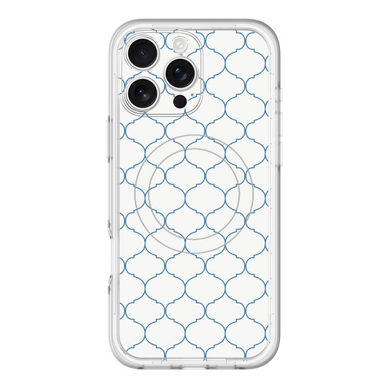 スリムプロテクションプレミアムケース with MagSafe［ Moroccan1 -Blue ］