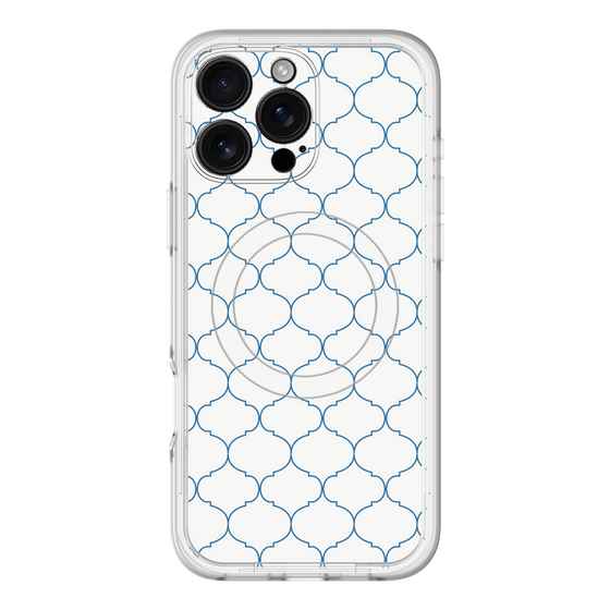 スリムプロテクションプレミアムケース with MagSafe［ Moroccan1 -Blue ］