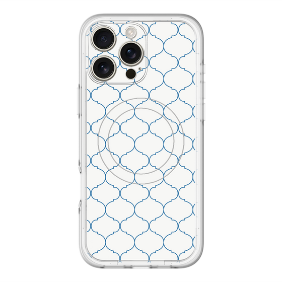 スリムプロテクションプレミアムケース with MagSafe［ Moroccan1 -Blue ］
