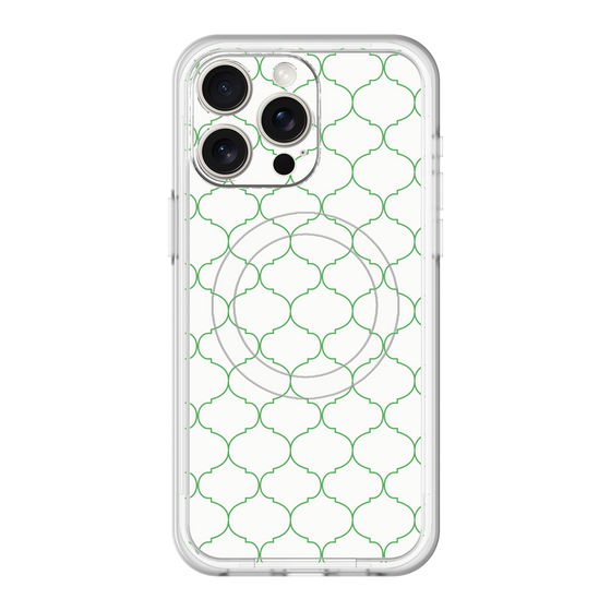 スリムプロテクションプレミアムケース with MagSafe［ Moroccan1 -Green ］