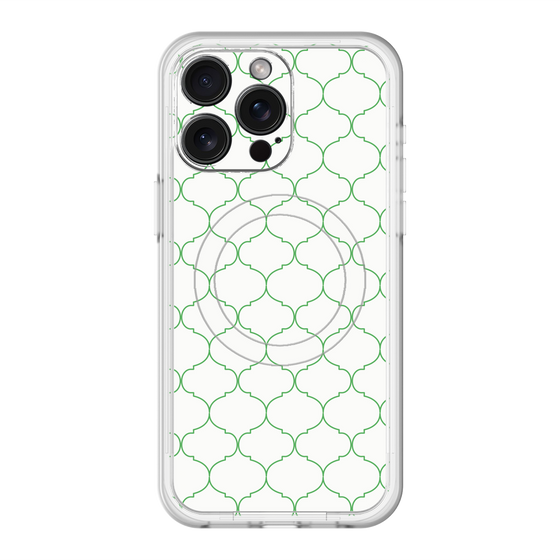 スリムプロテクションプレミアムケース with MagSafe［ Moroccan1 -Green ］