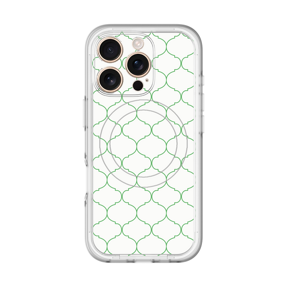 スリムプロテクションプレミアムケース with MagSafe［ Moroccan1 -Green ］