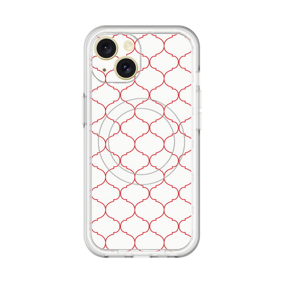 スリムプロテクションプレミアムケース with MagSafe［ Moroccan1 -Red ］