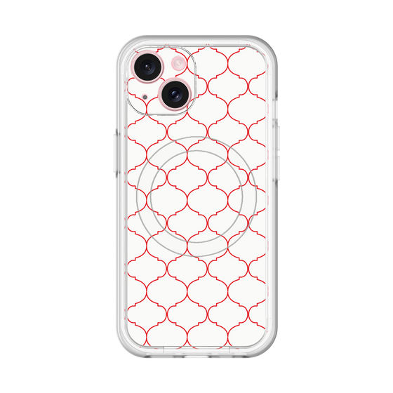 スリムプロテクションプレミアムケース with MagSafe［ Moroccan1 -Red ］
