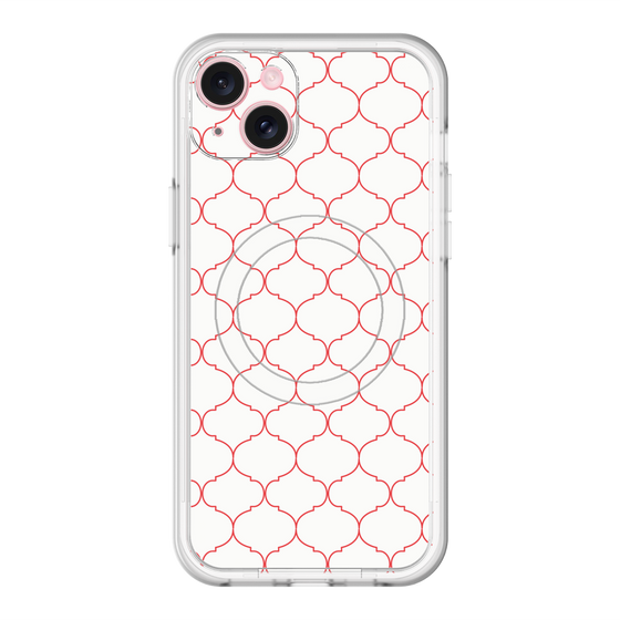 スリムプロテクションプレミアムケース with MagSafe［ Moroccan1 -Red ］