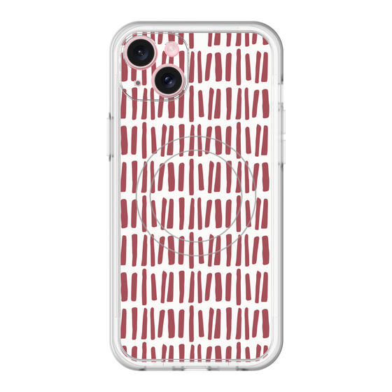 スリムプロテクションプレミアムケース with MagSafe［ Nordic - Red ］