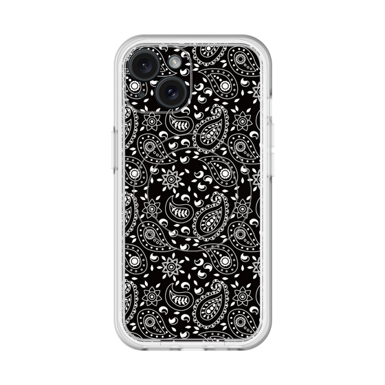 スリムプロテクションプレミアムケース with MagSafe［ ペイズリー - Black ］